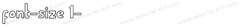 font-size 1字体转换